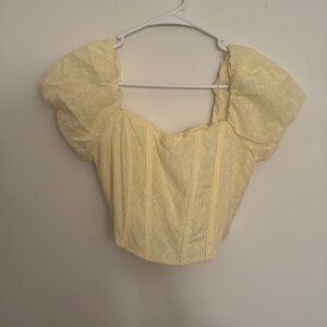 Wild fable size small pastel yellow corset top.
